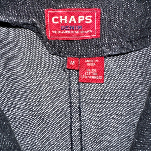 💙❤️ Black denim jacket with velour/velvet collar - Picture 8 of 9